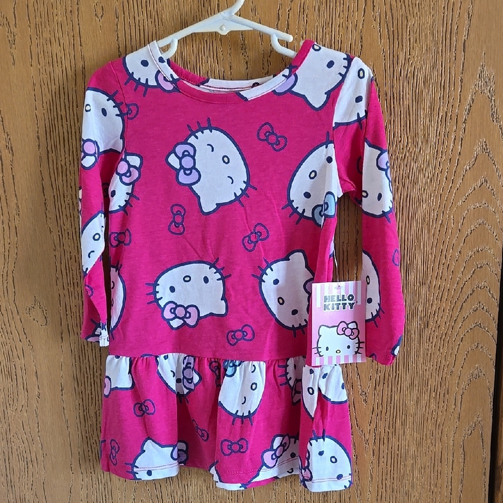 Hello Kitty 2T Pink Long Sleeve Dress